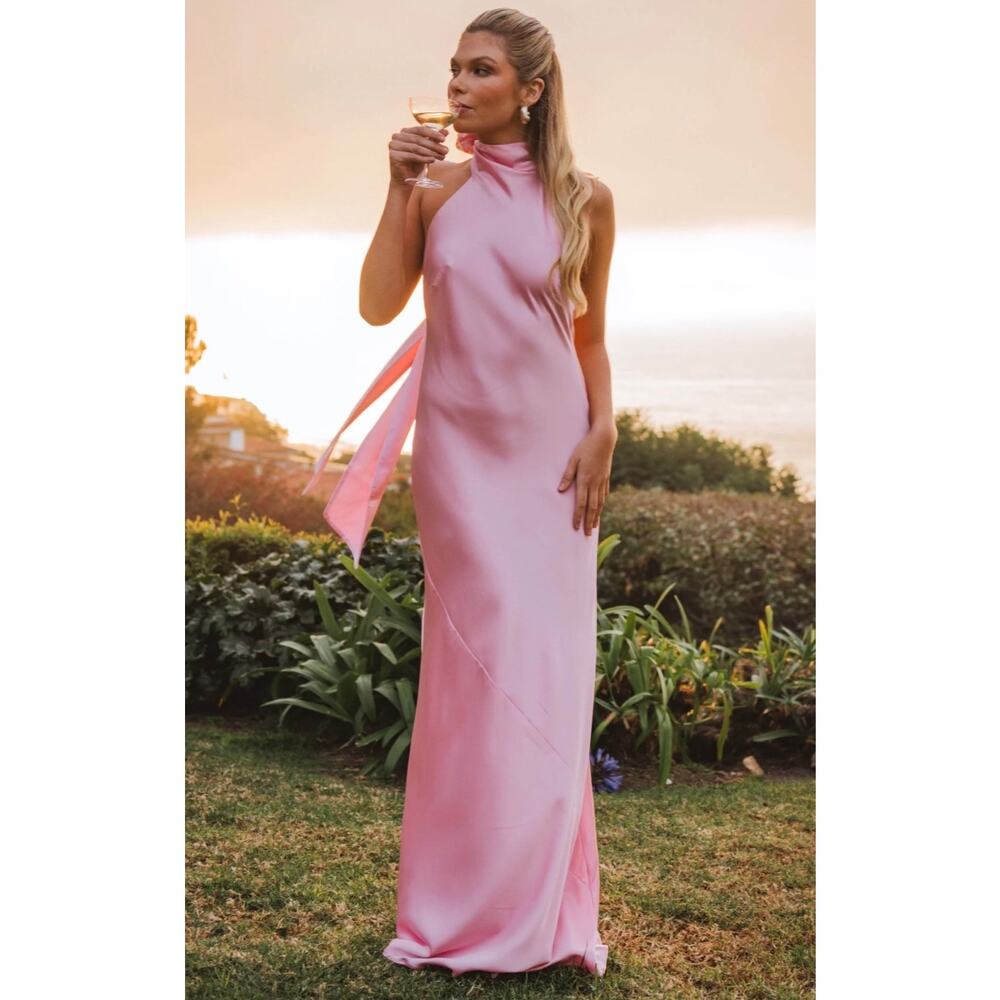 Show Me Your Mumu Lisa Maxi Gown Light Pink Size XS - Picture 2 of 9